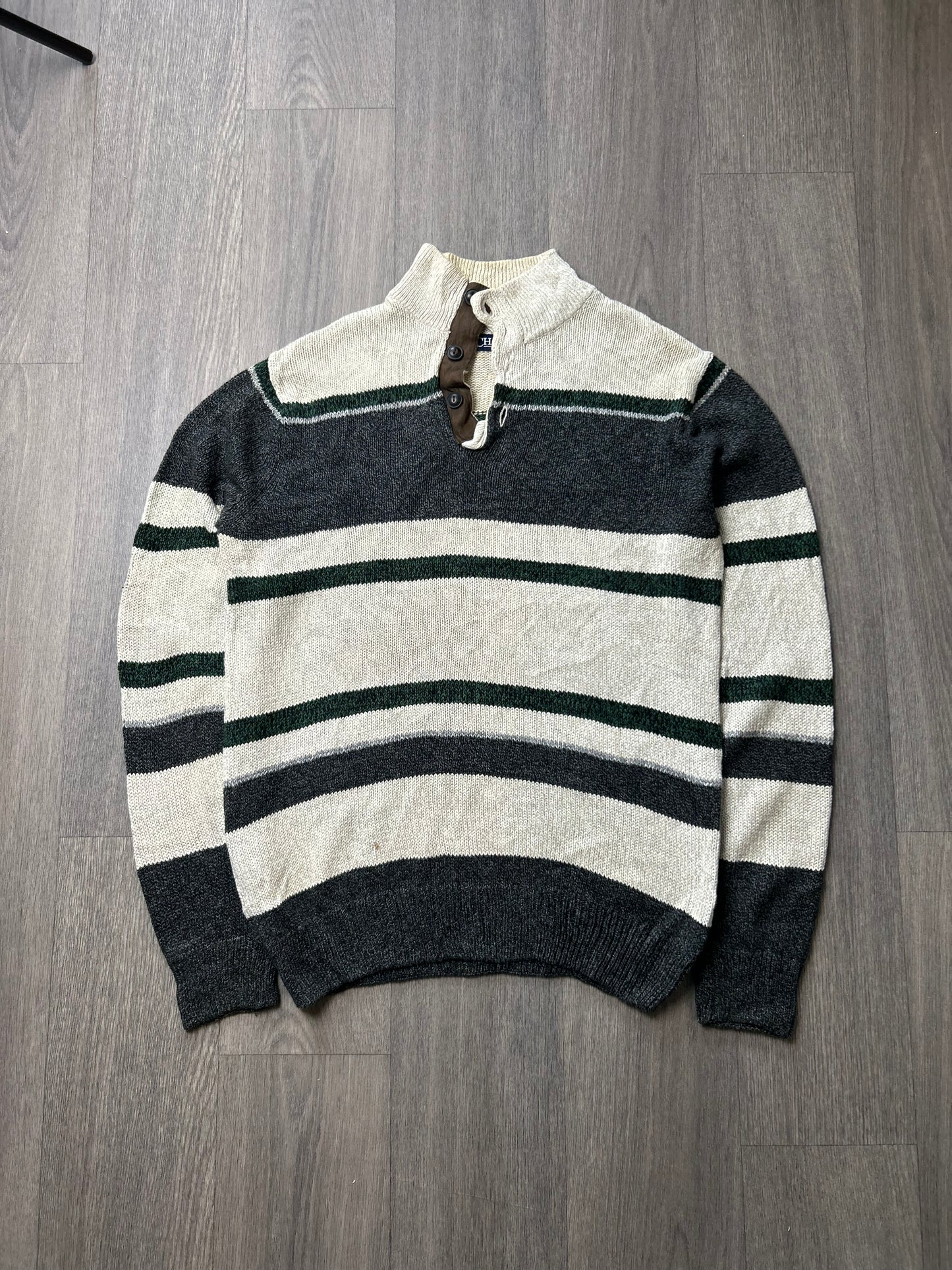 Vintage Ralph Lauren Chaps Cotton Knit Sweater Button up