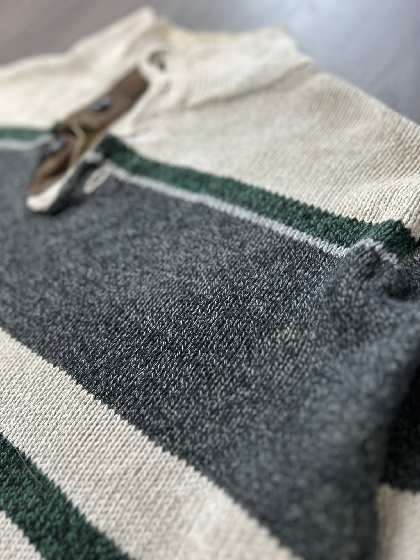 Vintage Ralph Lauren Chaps Cotton Knit Sweater Button up
